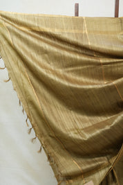 Moss Green Tussar Silk Saree - SRMGTSS1290