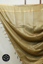 Moss Green Tussar Silk Saree - SRMGTSS1290
