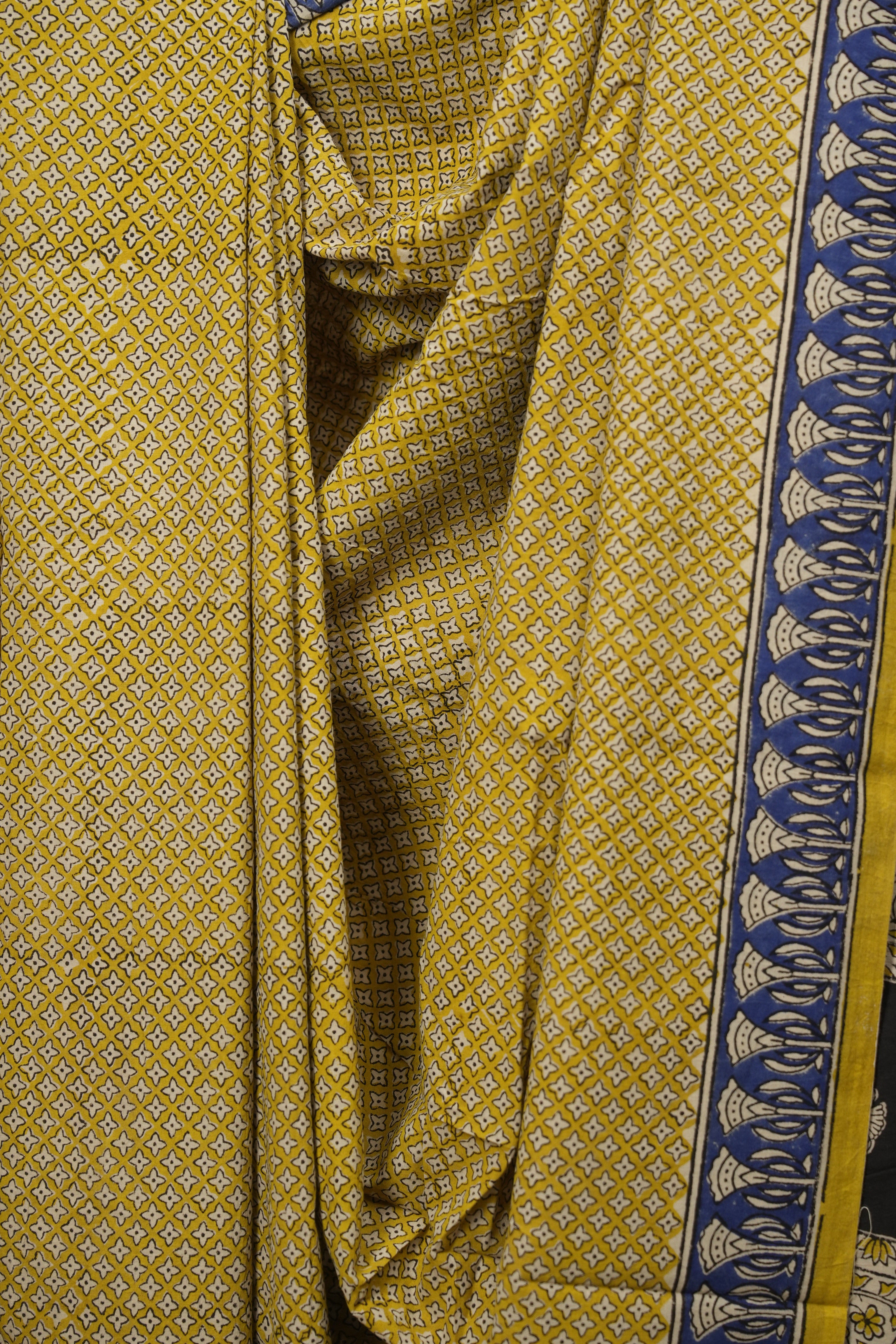 Yellow HBP Cotton Saree - SRYCS3603
