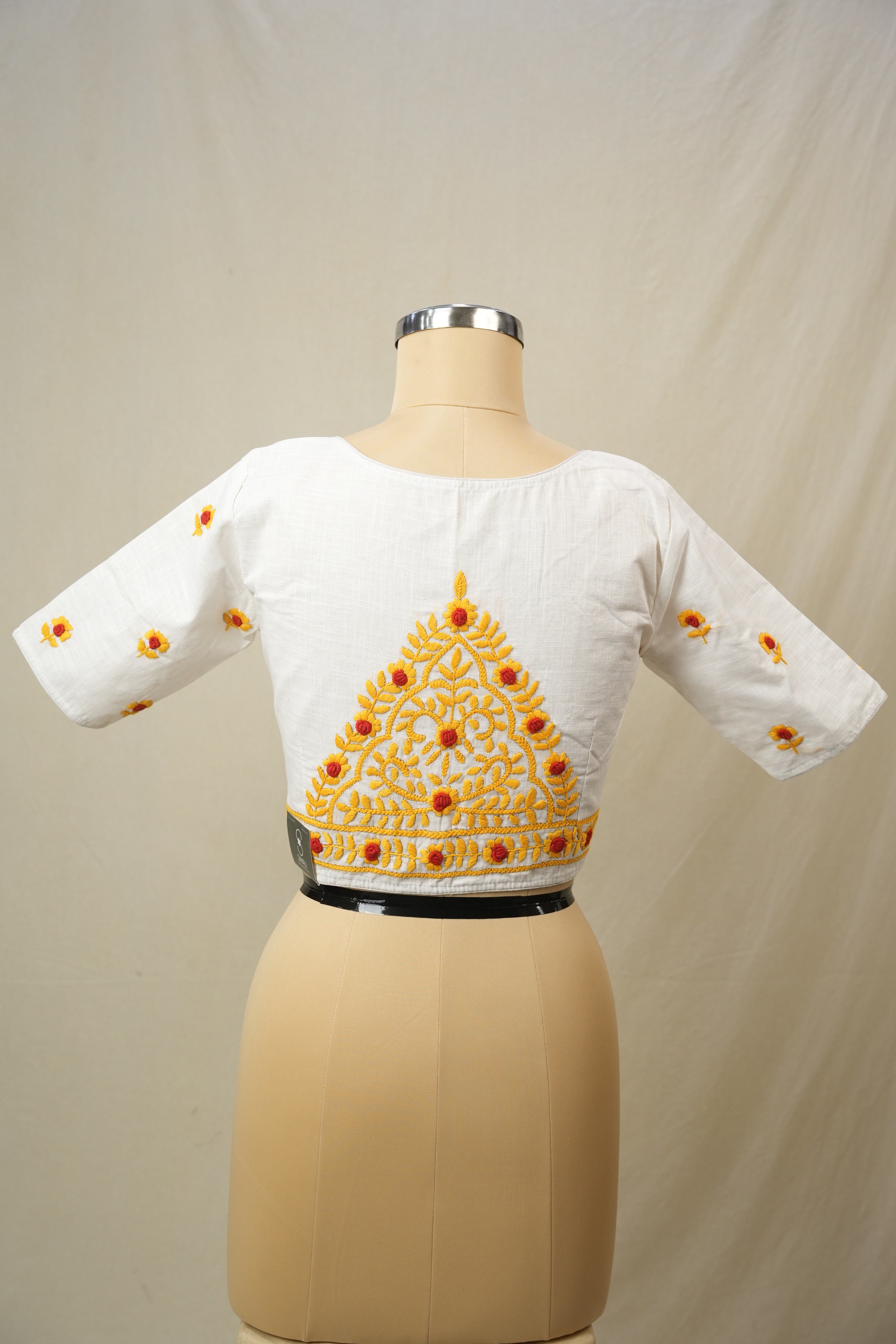 White Cotton Blouse - SRWCB27