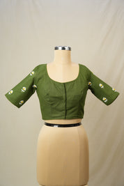 Green Cotton Blouse - SRGCB28