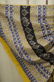 Yellow HBP Cotton Saree - SRYCS3603