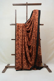 Rust Orange HBP Modal Silk Saree - SRROMSS356