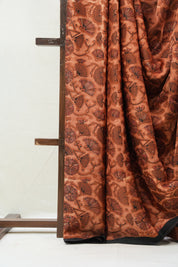 Rust Orange HBP Modal Silk Saree - SRROMSS356