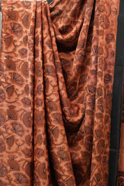 Rust Orange HBP Modal Silk Saree - SRROMSS356