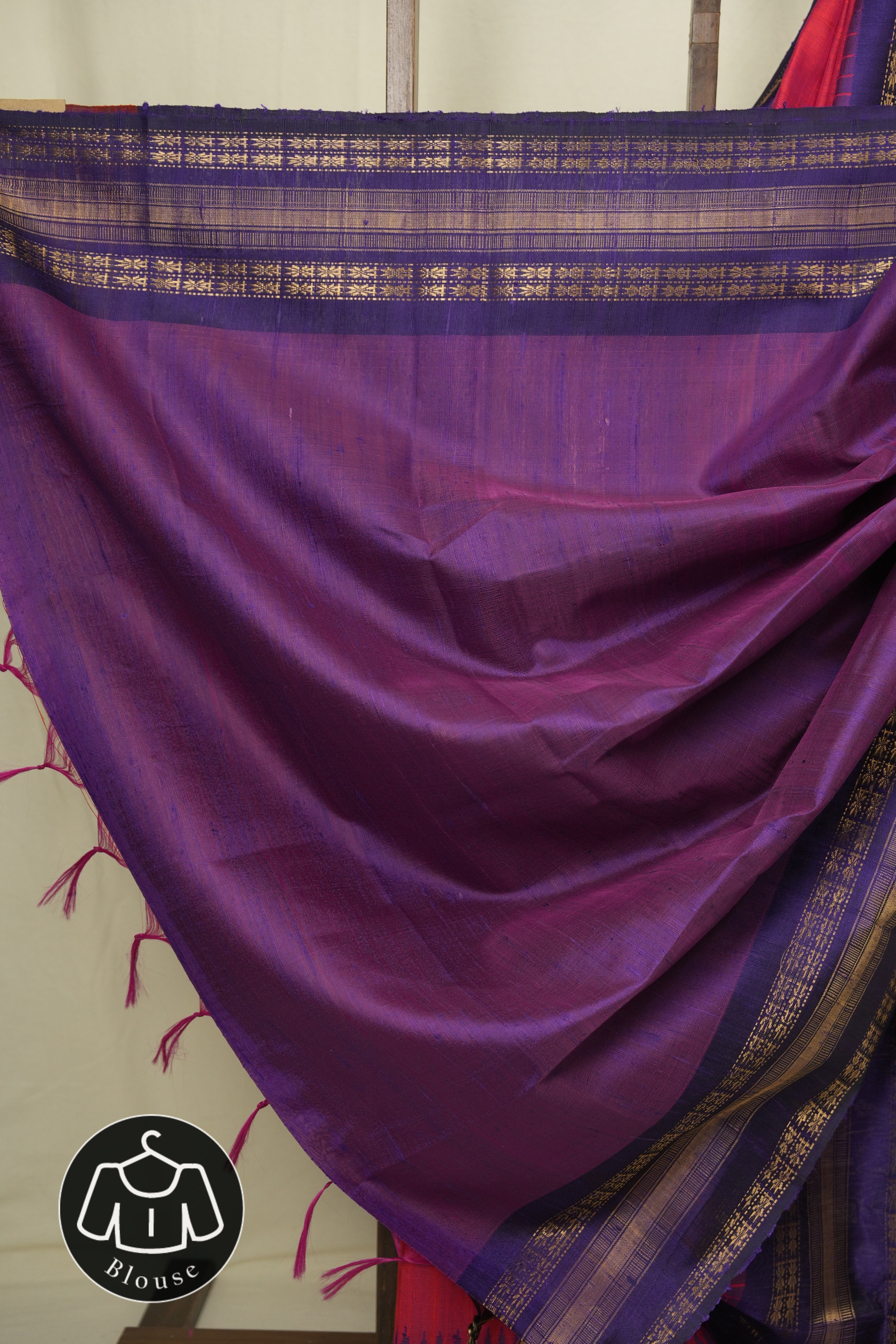 Red Raw Silk Saree - SRRRSS1046