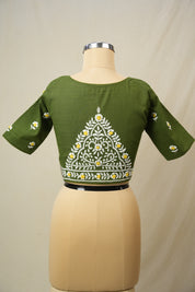 Green Cotton Blouse - SRGCB28