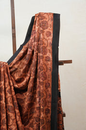 Rust Orange HBP Modal Silk Saree - SRROMSS356