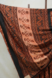 Rust Orange HBP Modal Silk Saree - SRROMSS356