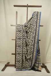 Black HBP Cotton Saree - SRBCS3605