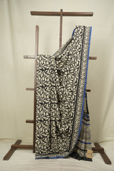 Black HBP Cotton Saree - SRBCS3605