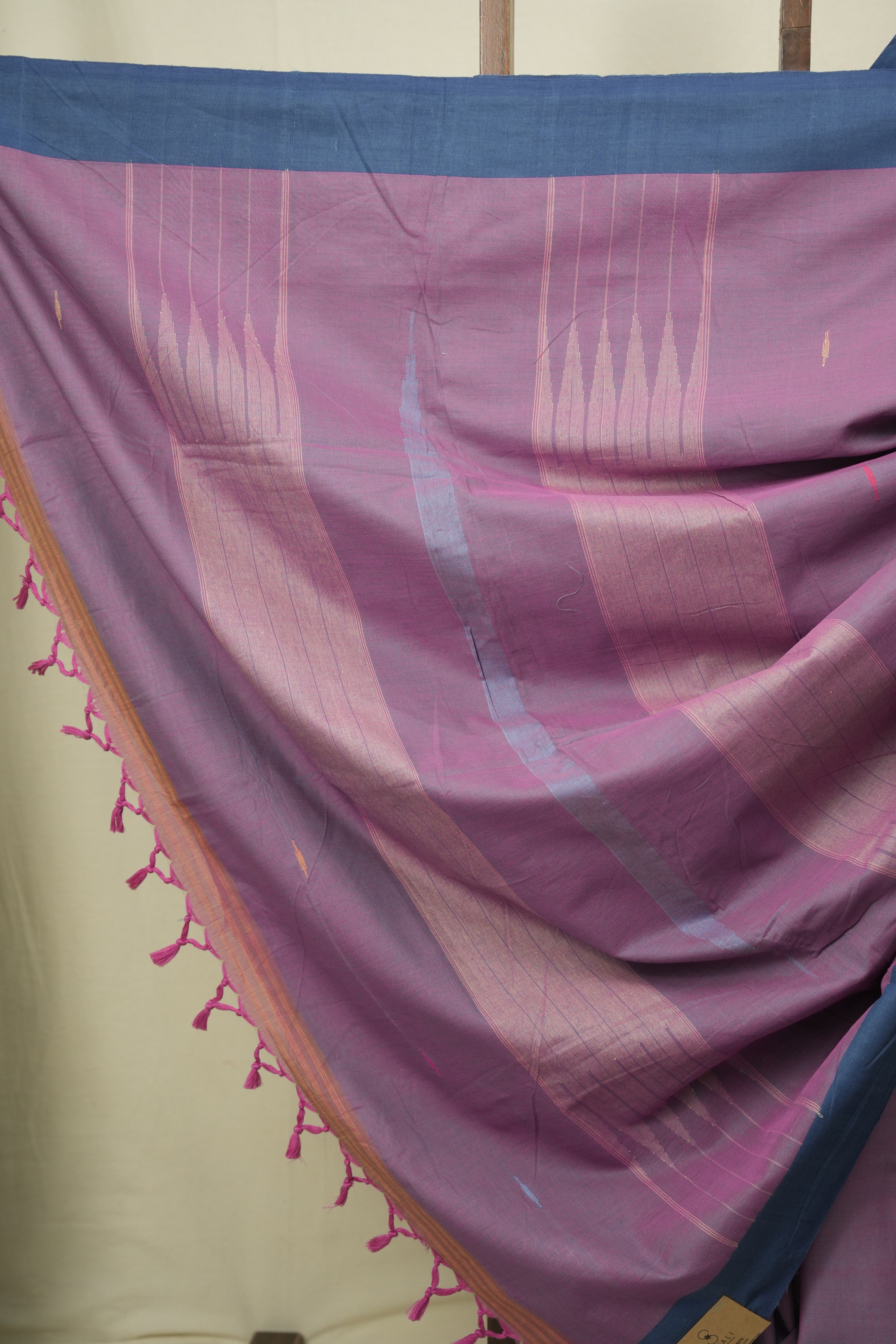 Purple Cotton Ilkal Saree - SRPCIS1047