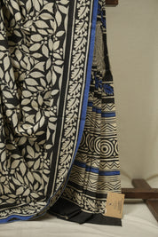 Black HBP Cotton Saree - SRBCS3605