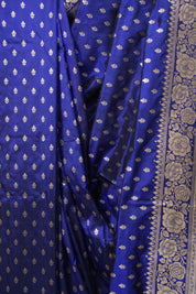 Navy Blue Banarasi Silk Saree - SRNBBSS969