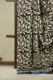 Black HBP Cotton Saree - SRBCS3605
