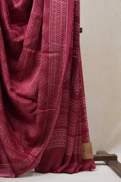 Light Wine HBP Modal Silk Saree - SRLWMSS342