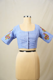 Light Blue Cotton Blouse - SRLBCB39