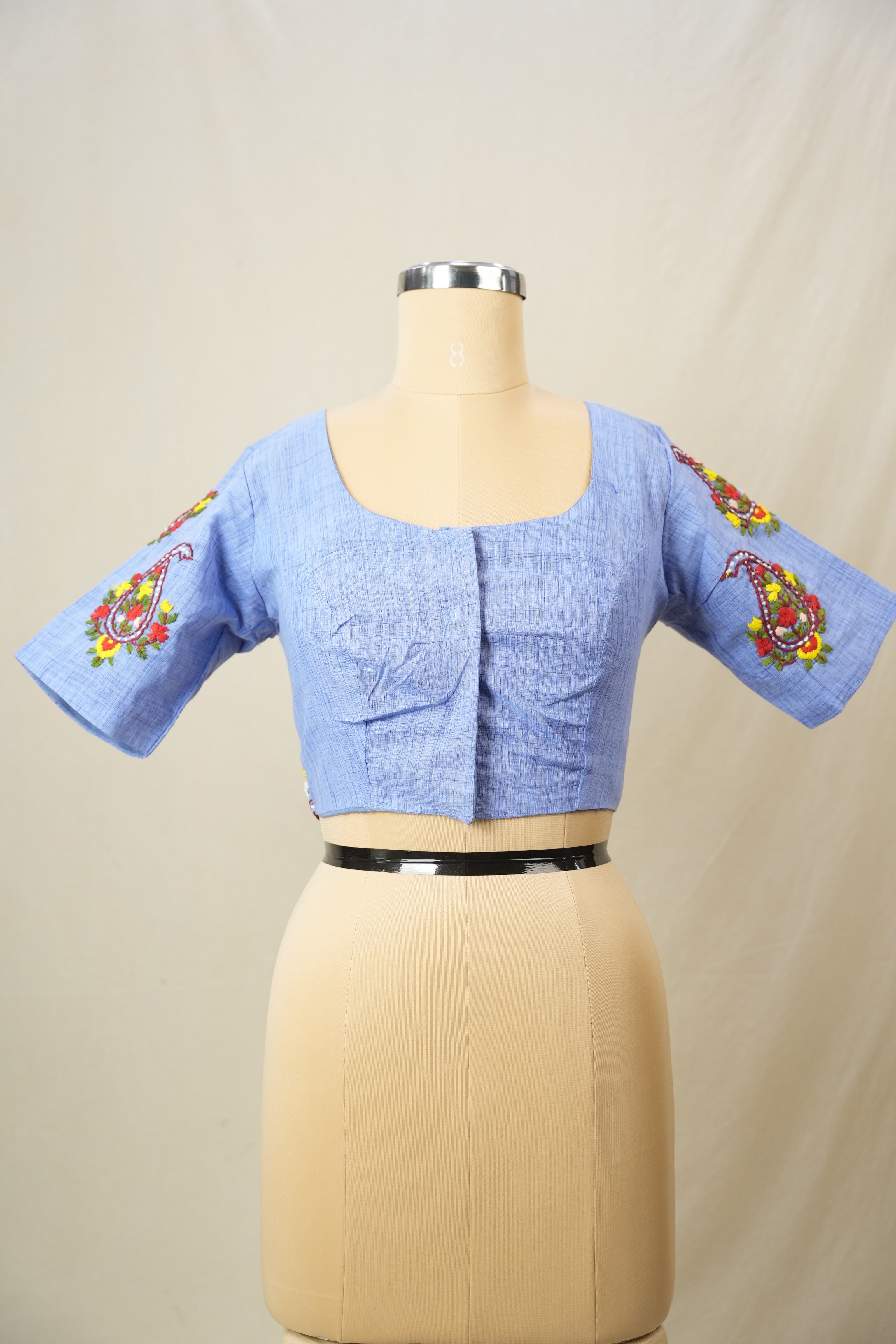 Light Blue Cotton Blouse - SRLBCB39