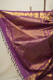 Cream Gadwal Silk Saree - SRCGSS605