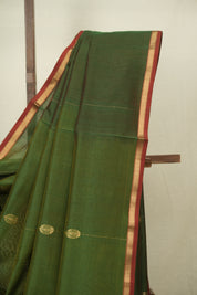 Dual Tone Green Maheshwari Saree - SRDTGMS1316