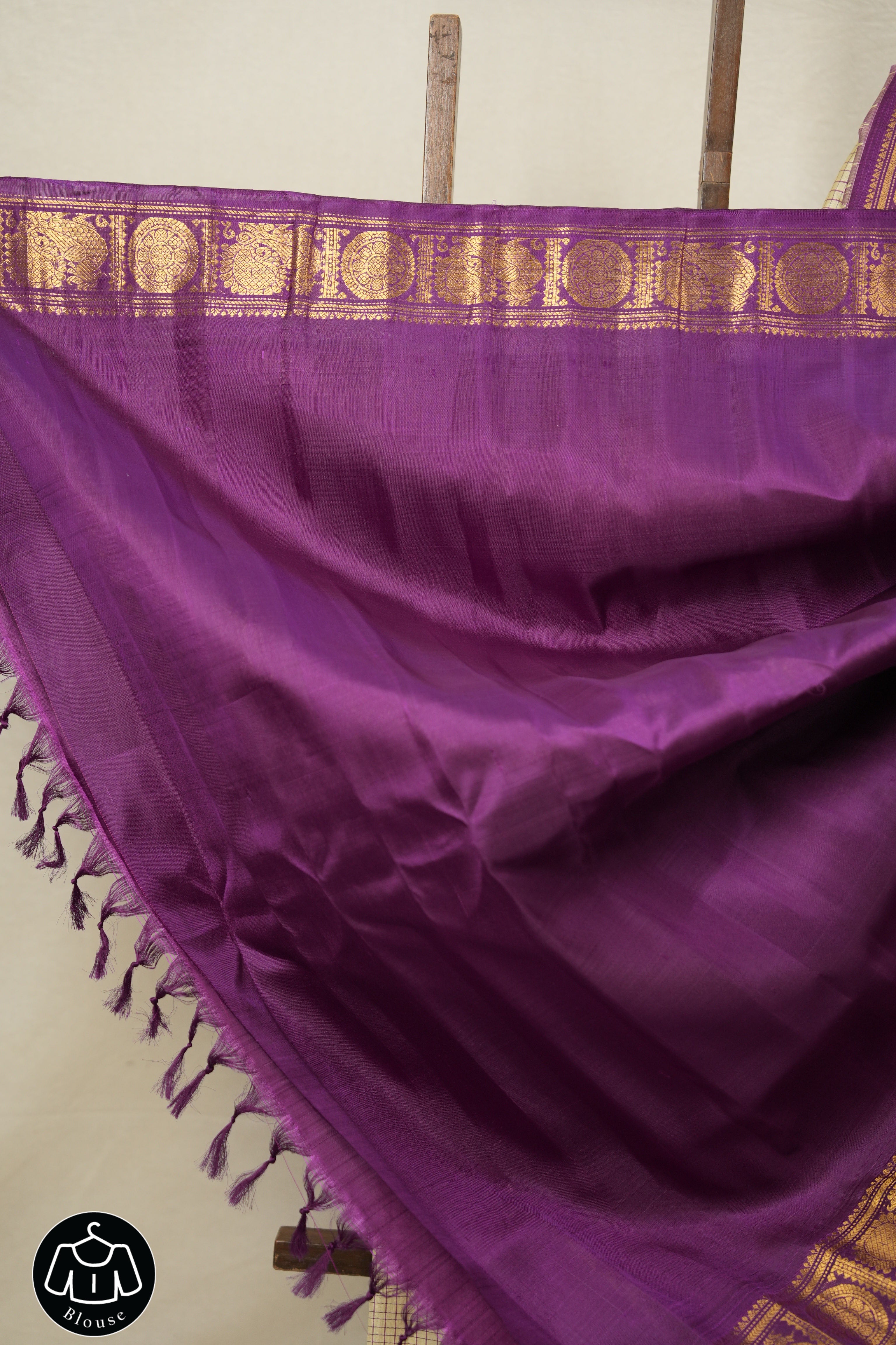 Cream Gadwal Silk Saree - SRCGSS605
