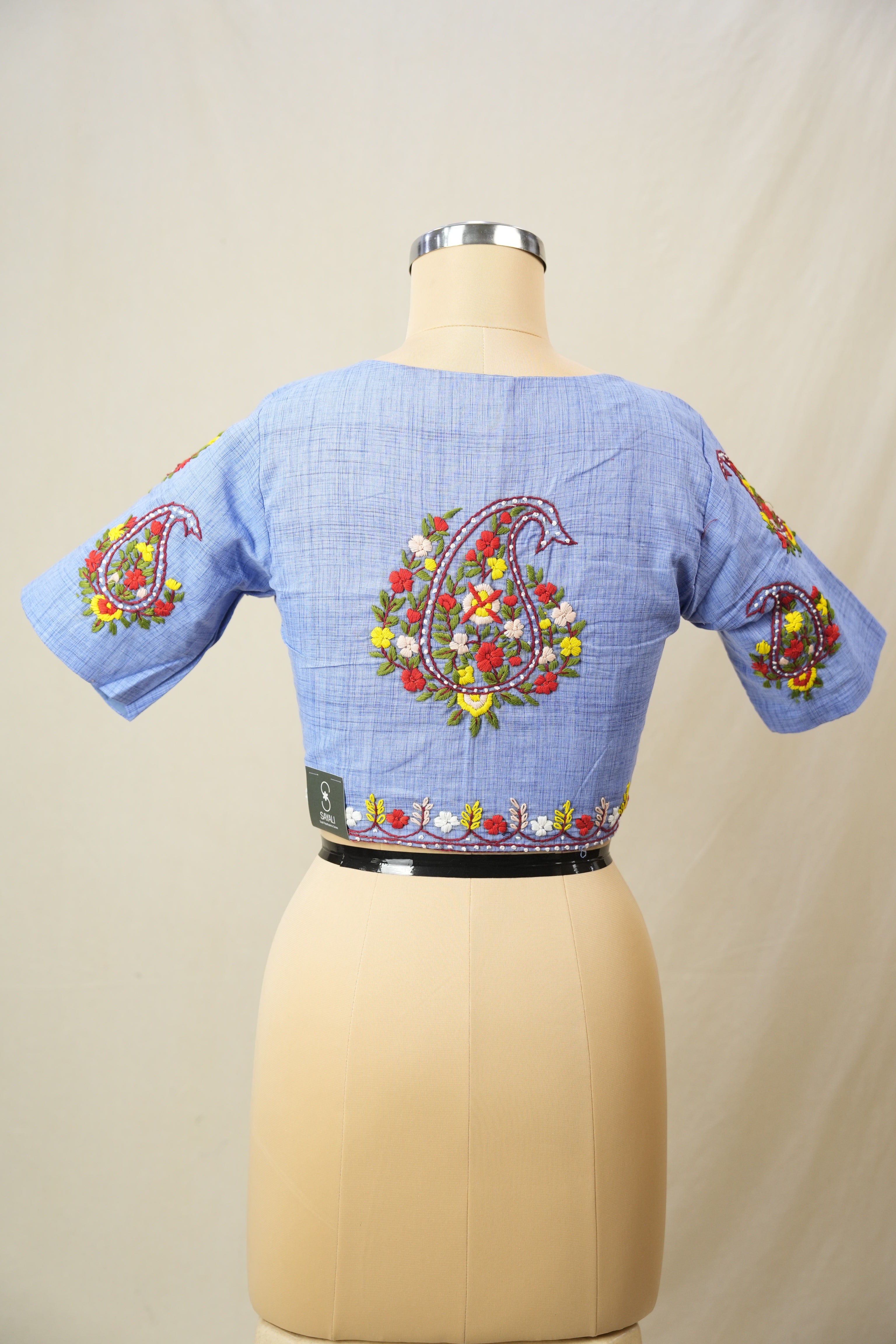 Light Blue Cotton Blouse - SRLBCB39