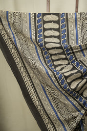 Black HBP Cotton Saree - SRBCS3605