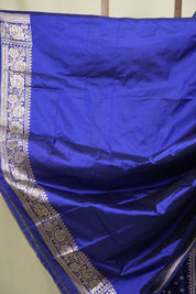 Navy Blue Banarasi Silk Saree - SRNBBSS969