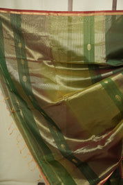 Dual Tone Green Maheshwari Saree - SRDTGMS1316