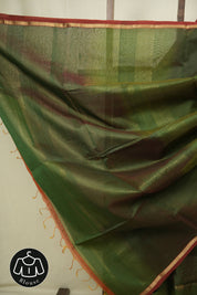 Dual Tone Green Maheshwari Saree - SRDTGMS1316