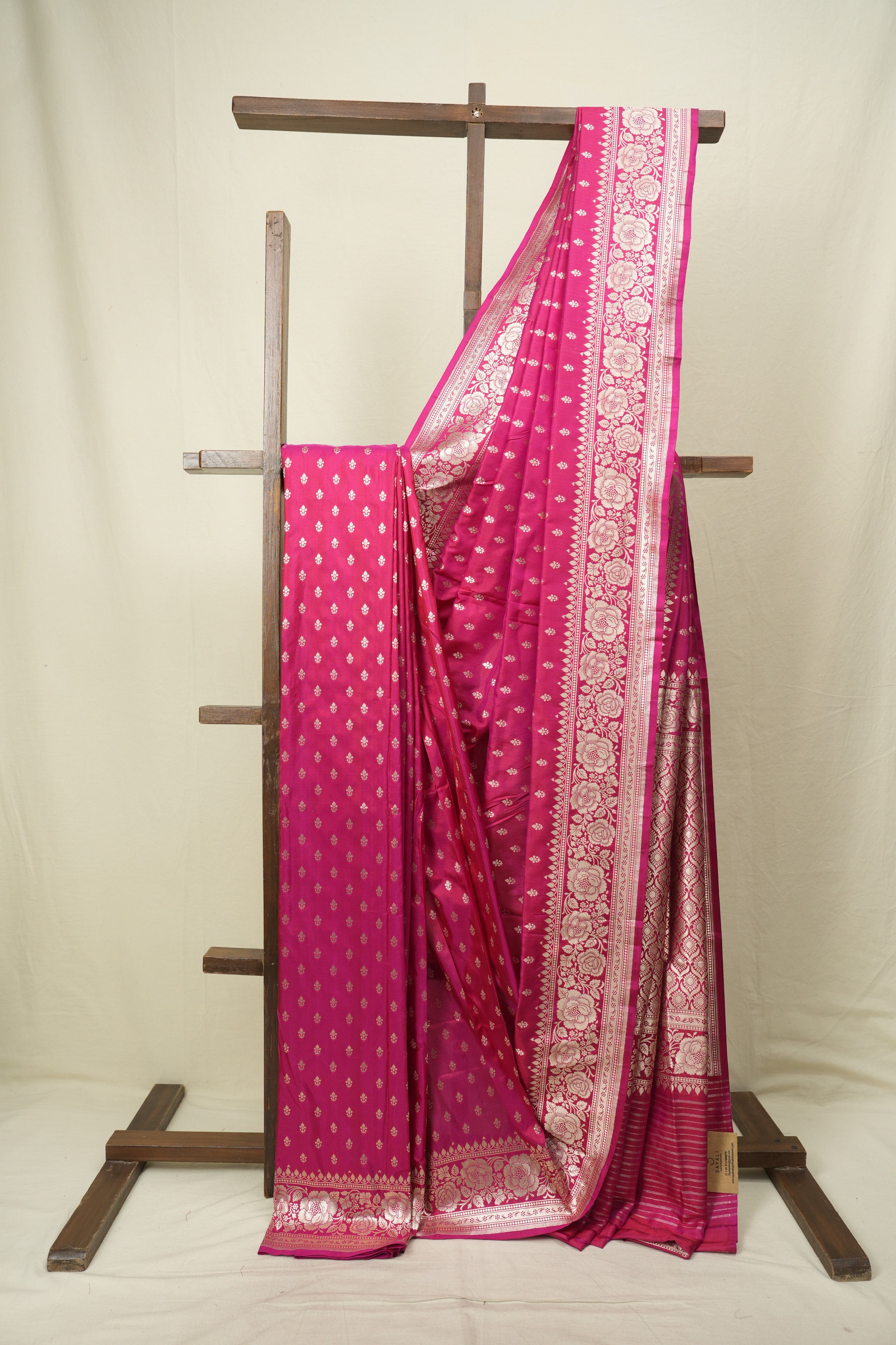 Rani Pink Banarasi Silk Saree - SRRPBSS970