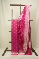 Rani Pink Banarasi Silk Saree - SRRPBSS970