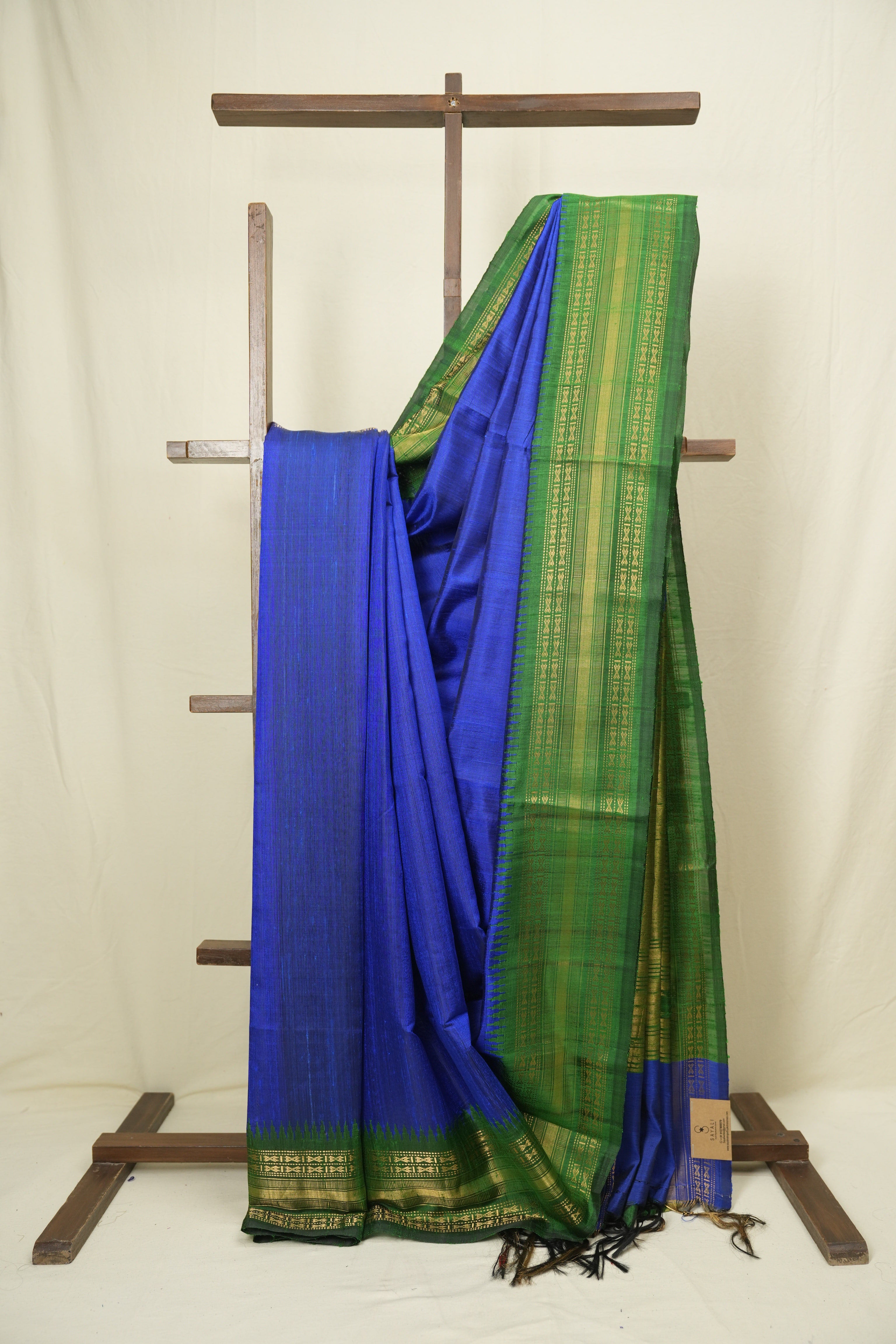 Royal Blue Raw Silk Saree - SRRBRSS1043