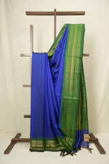 Royal Blue Raw Silk Saree - SRRBRSS1043
