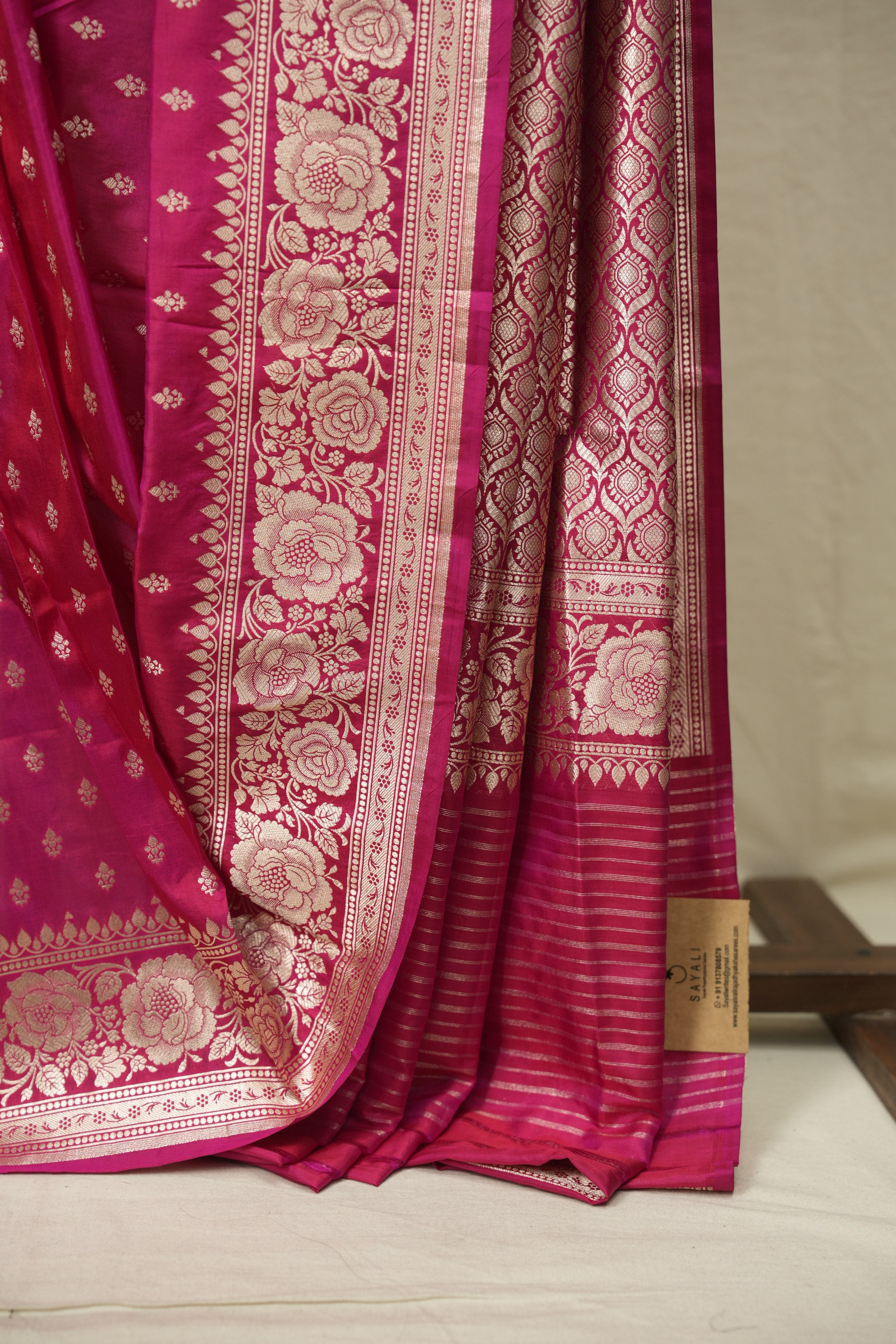 Rani Pink Banarasi Silk Saree - SRRPBSS970