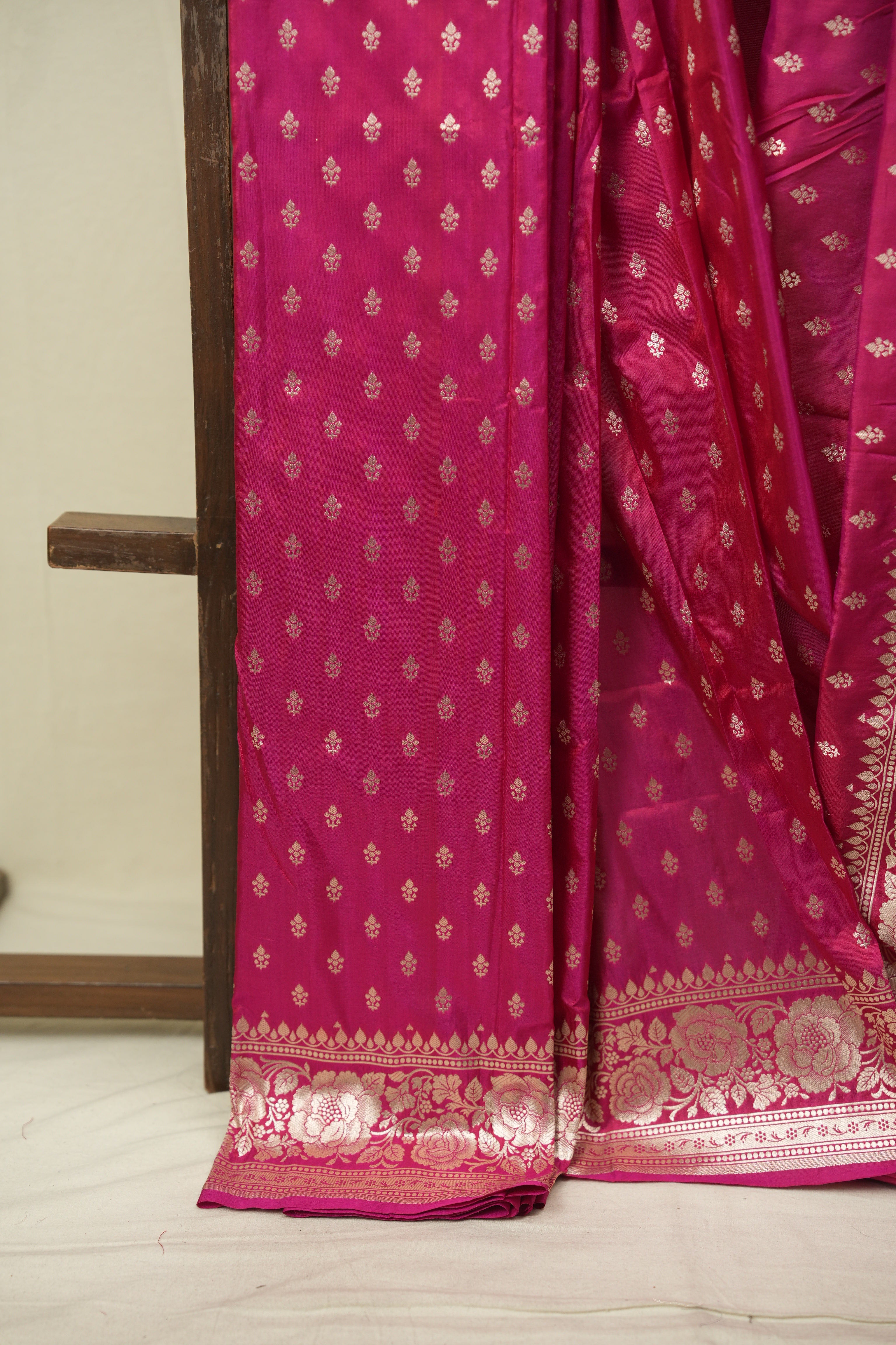 Rani Pink Banarasi Silk Saree - SRRPBSS970