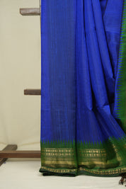 Royal Blue Raw Silk Saree - SRRBRSS1043