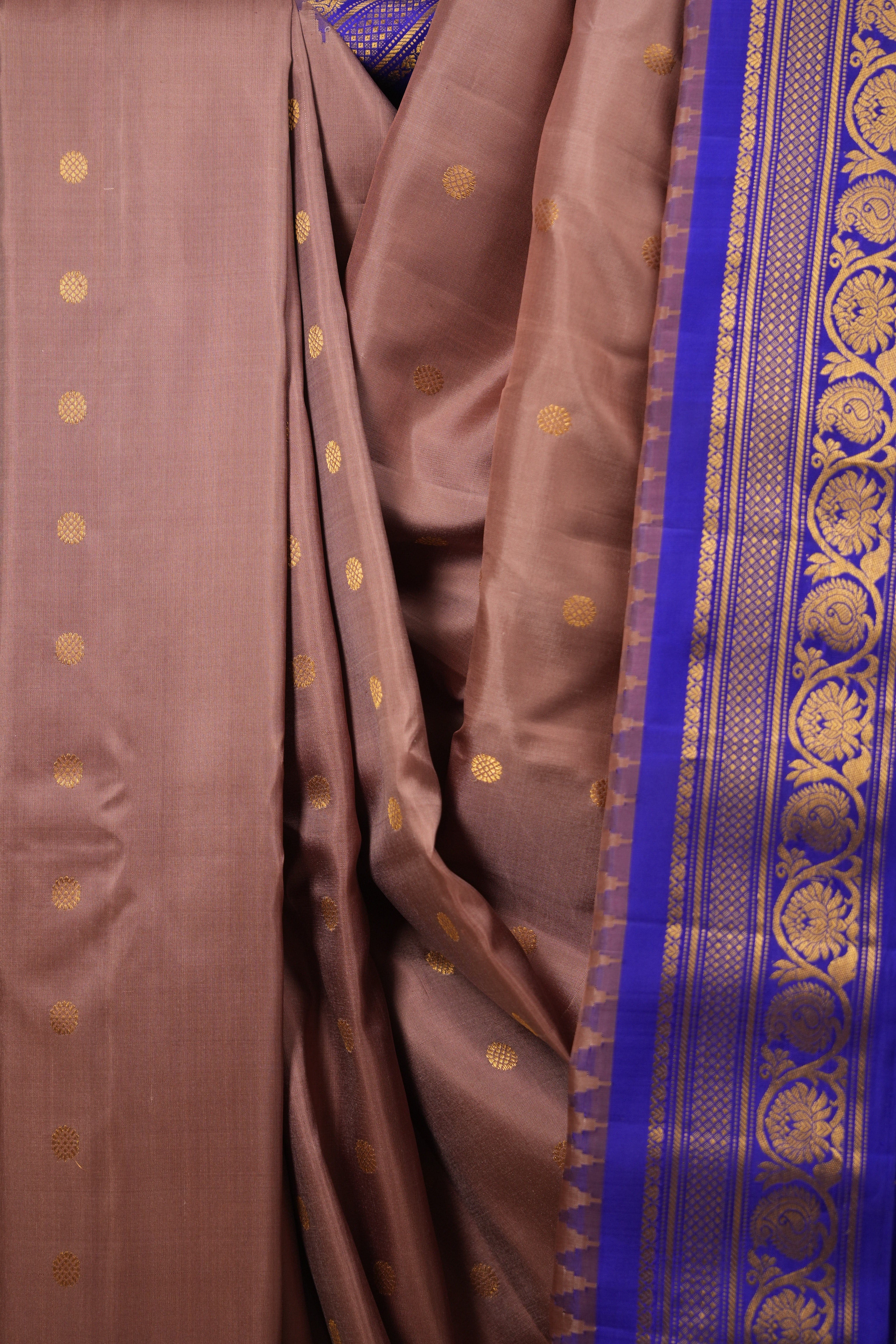 Dusty Pink Gadwal Silk Saree - SRDPGSS599