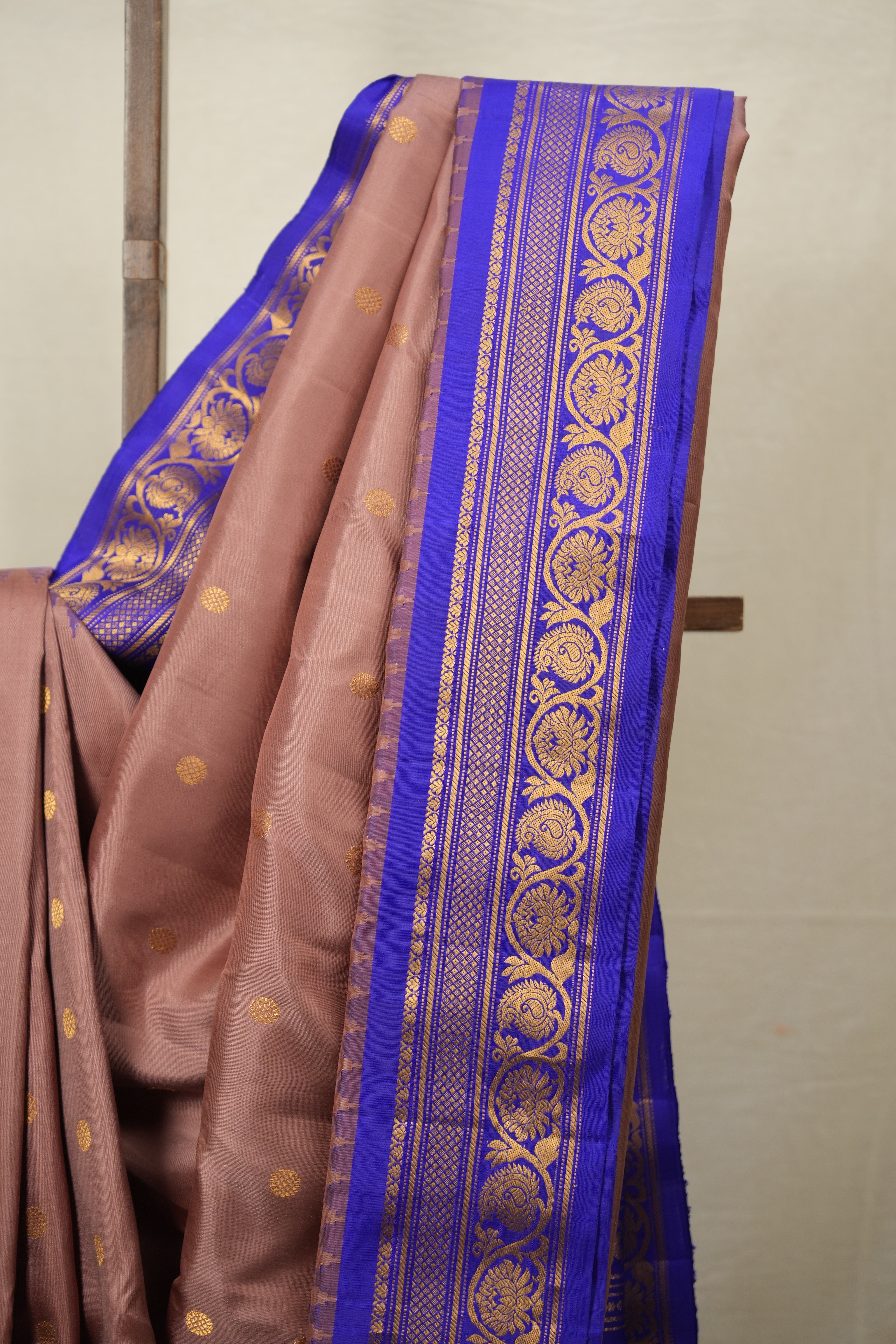 Dusty Pink Gadwal Silk Saree - SRDPGSS599