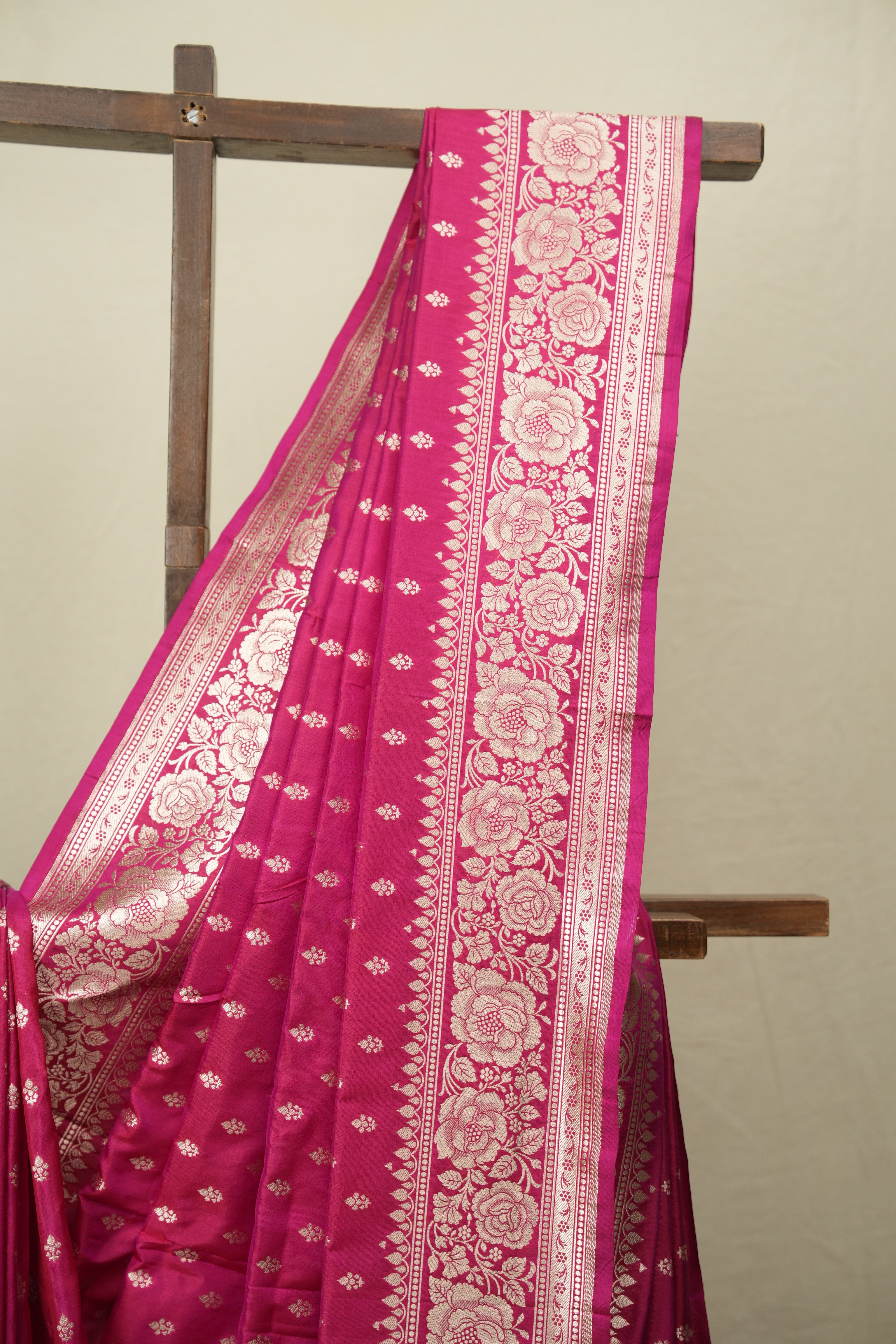 Rani Pink Banarasi Silk Saree - SRRPBSS970