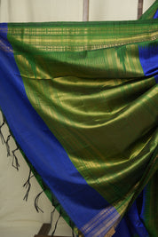 Royal Blue Raw Silk Saree - SRRBRSS1043