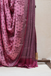 Pink HBP Modal Silk Saree - SRPMSS337