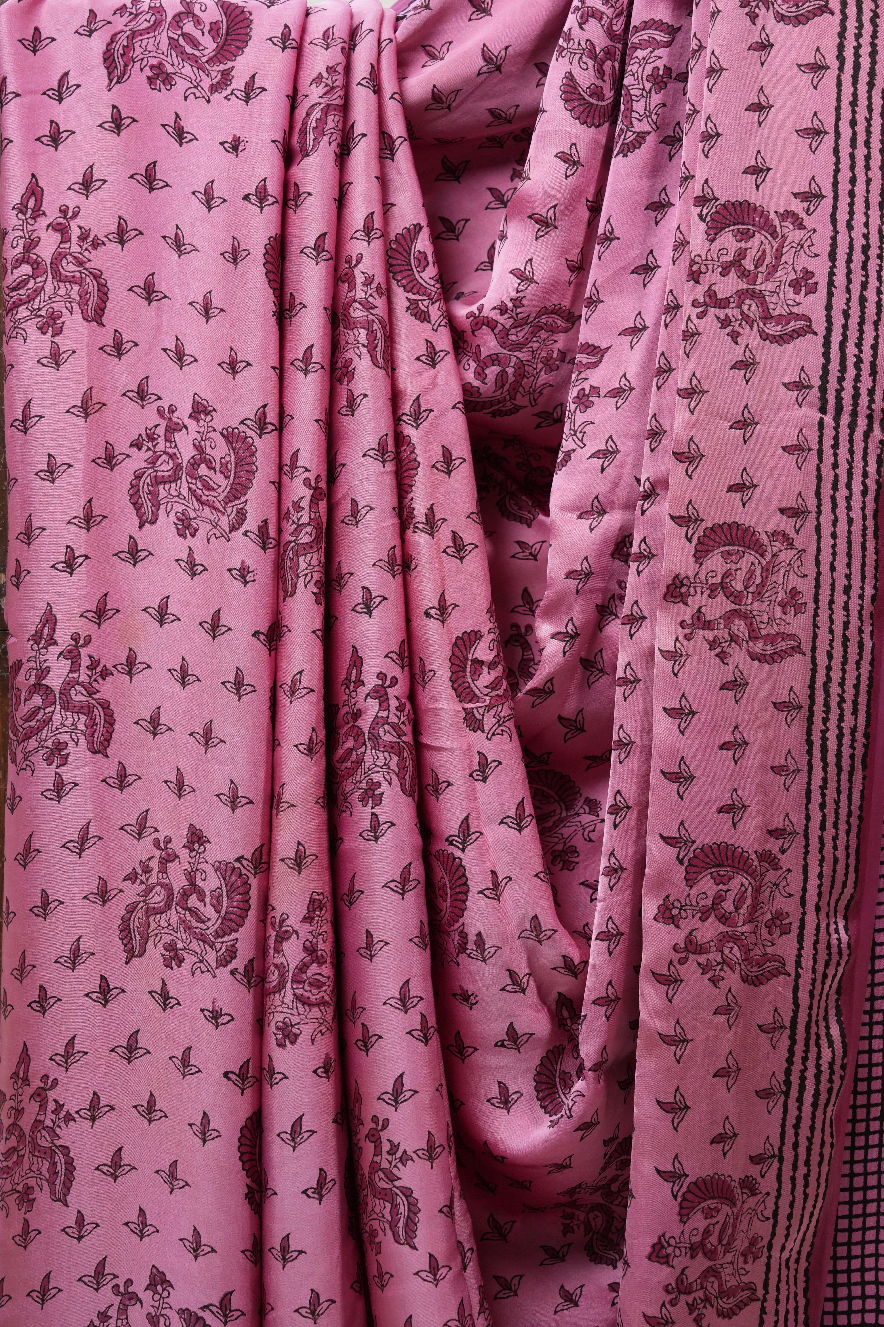 Pink HBP Modal Silk Saree - SRPMSS337