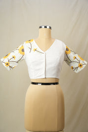 White Cotton Blouse - SRWCB32