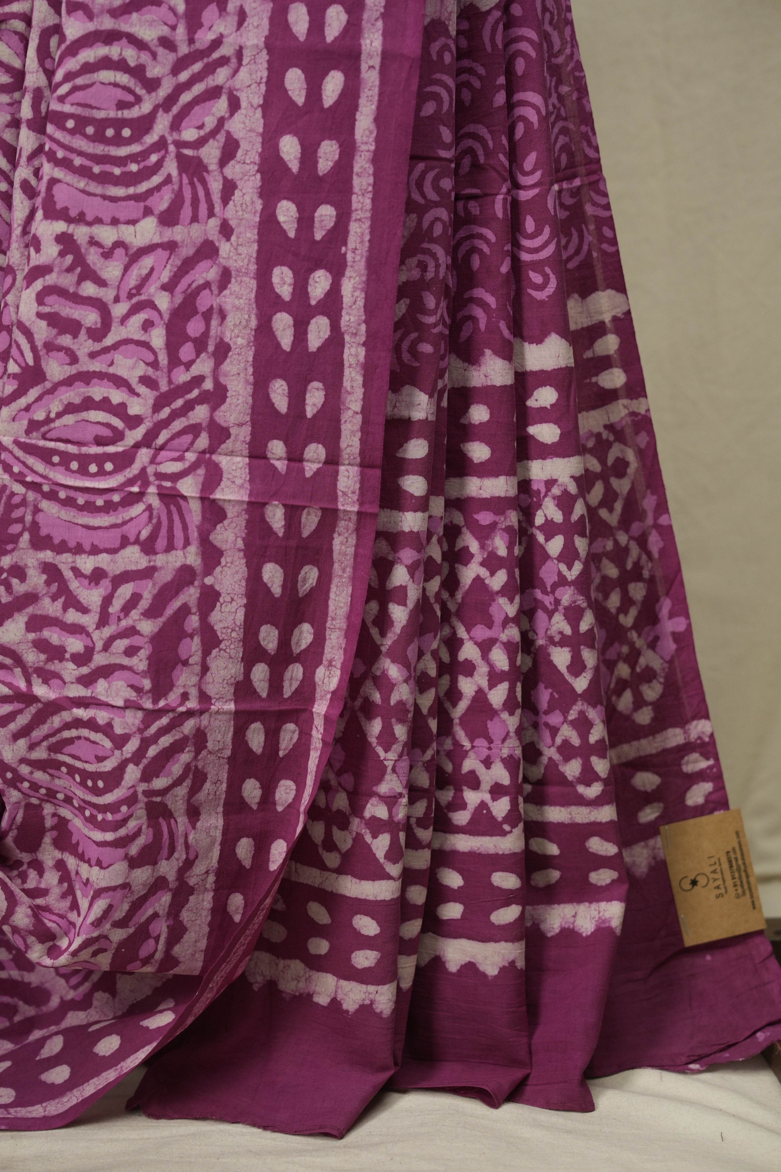 Magenta HBP Cotton Saree - SRMCS3702