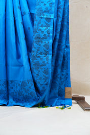 Blue Soft Silk Saree - SRBSSS276