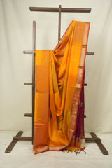 Yellow Maheshwari Saree - SRYMS1313