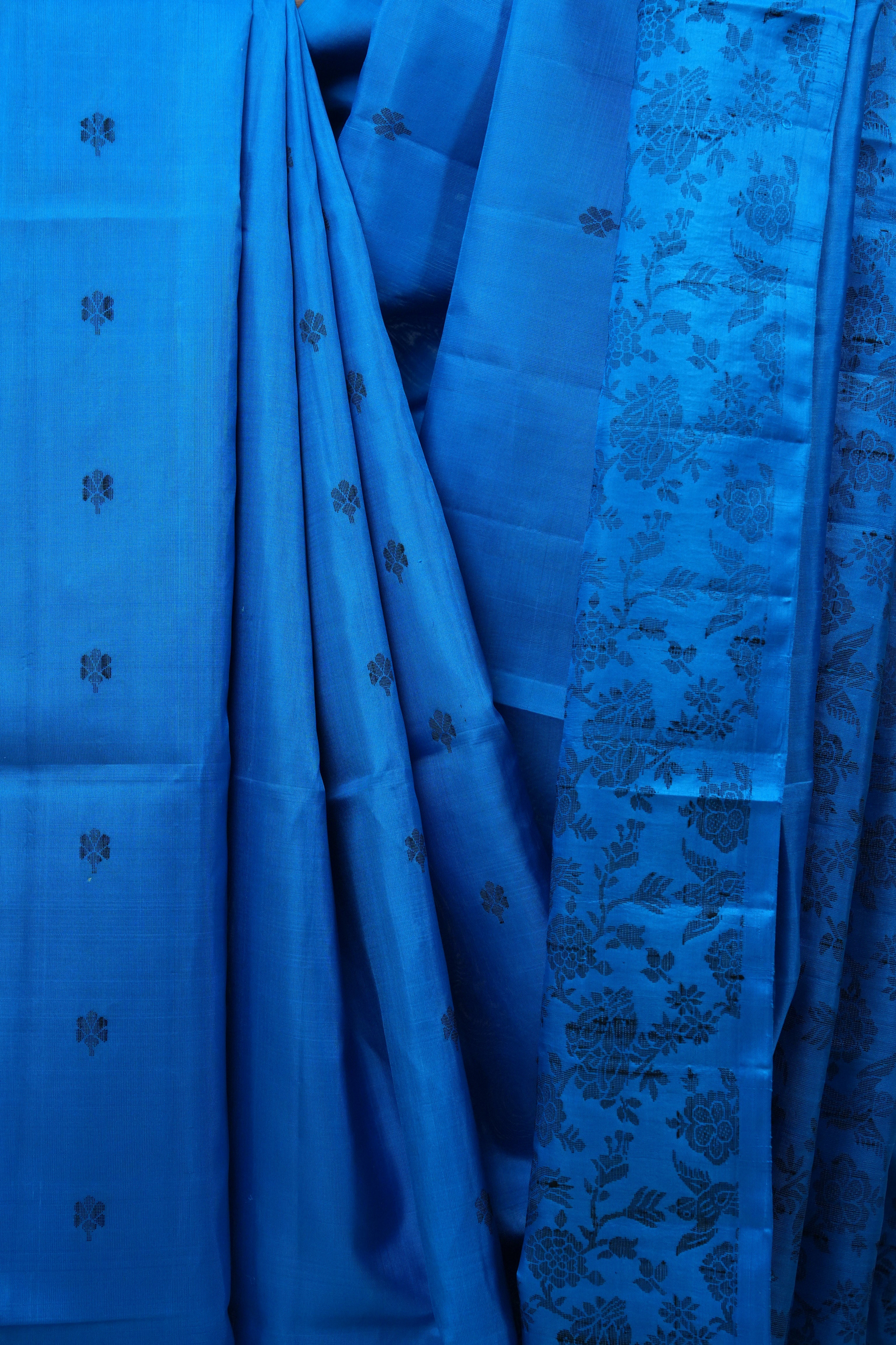 Blue Soft Silk Saree - SRBSSS276