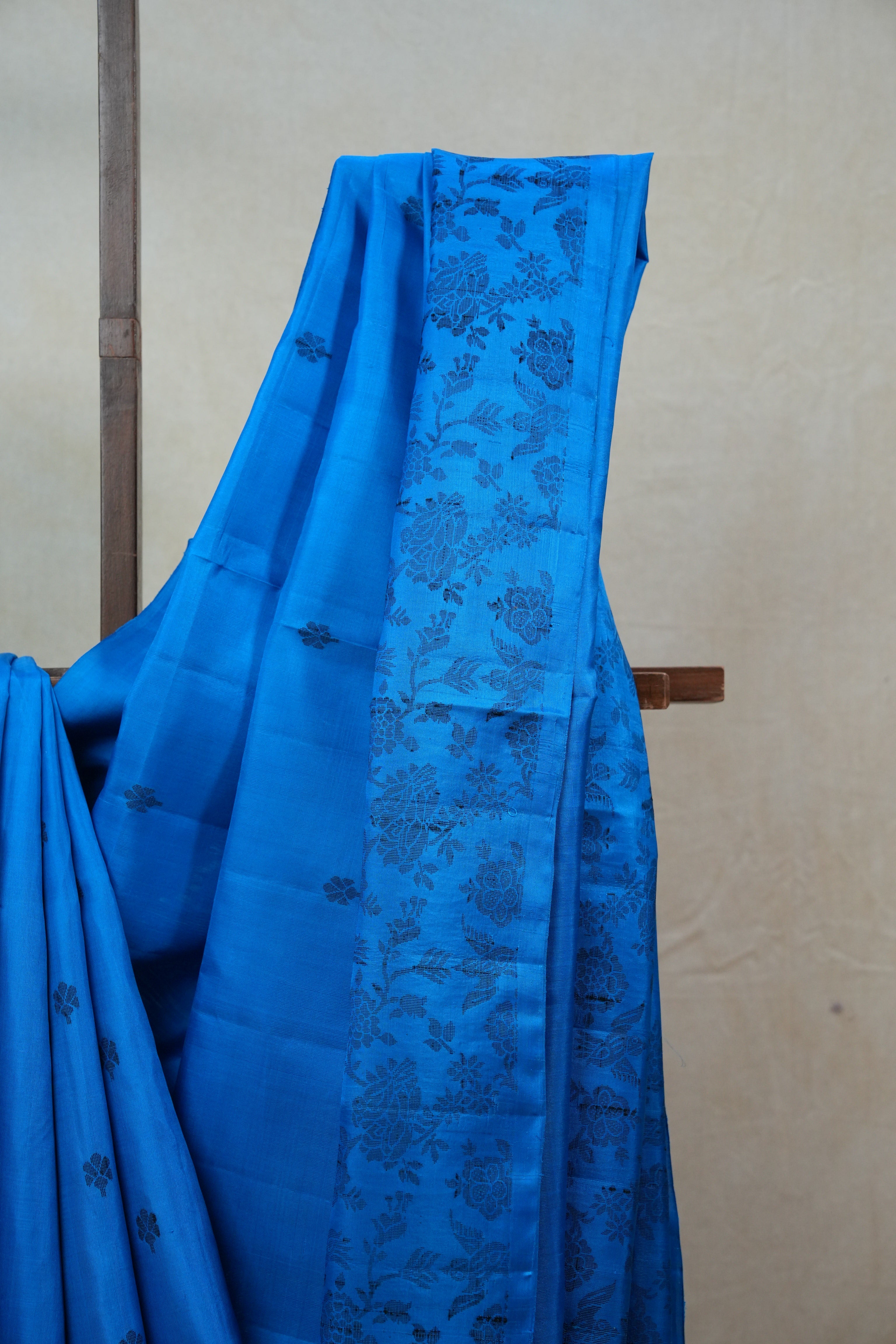 Blue Soft Silk Saree - SRBSSS276