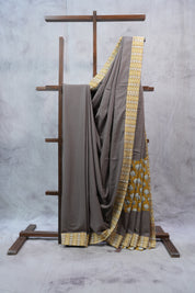 Light Brown HBP Cotton Saree - SRLBCS2271